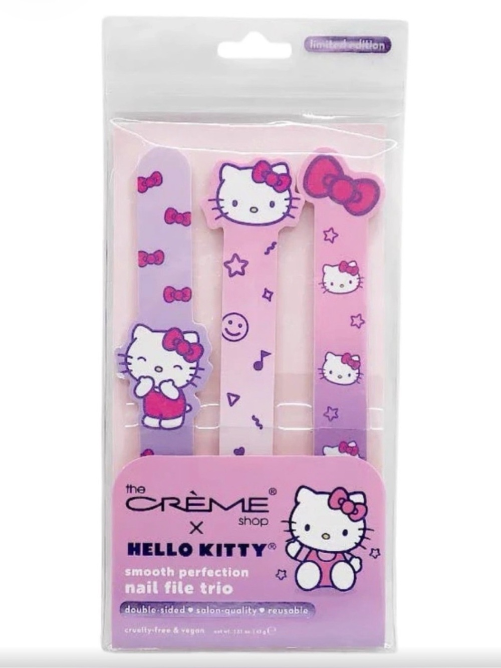 The Crème Shop x Hello Kitty Pink Nail File Trio